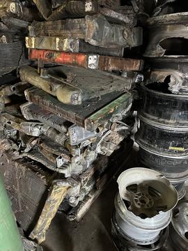 Stacked Scrap Metal Ready for Recycling at Our Facility